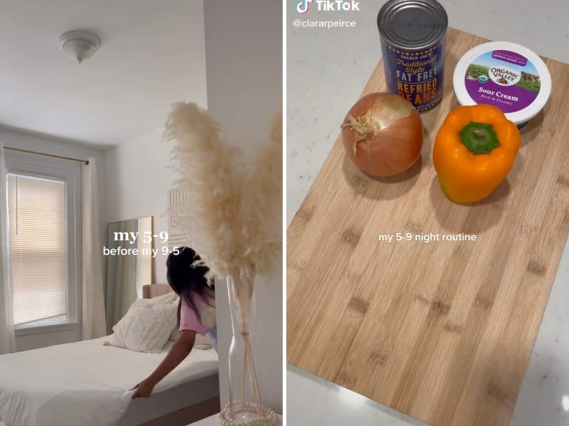 Content creators on TikTok have recently popularised a "5 to 9" wellness trend, which focuses on what one does during off-work hours. Content creators on TikTok have recently popularised a "5 to 9" wellness trend, which focuses on what one does during off-work hours.