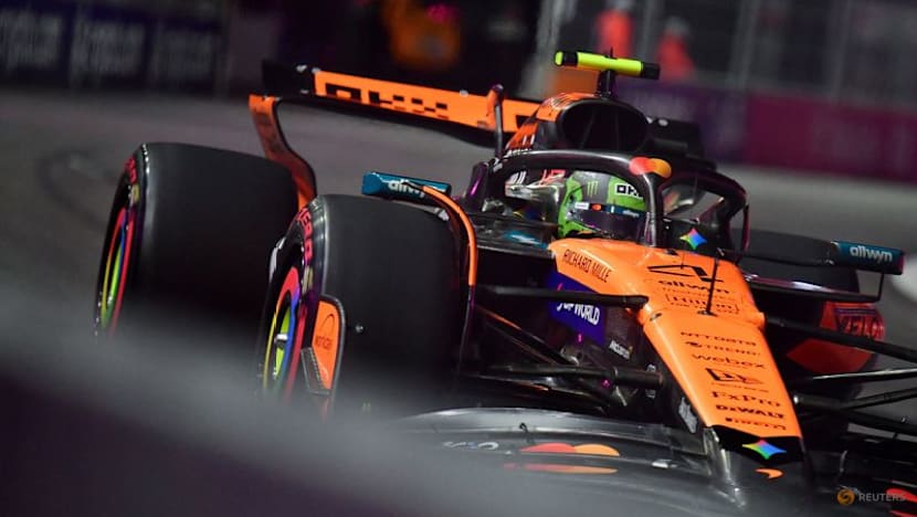 Norris on top in twice red-flagged Las Vegas GP practice