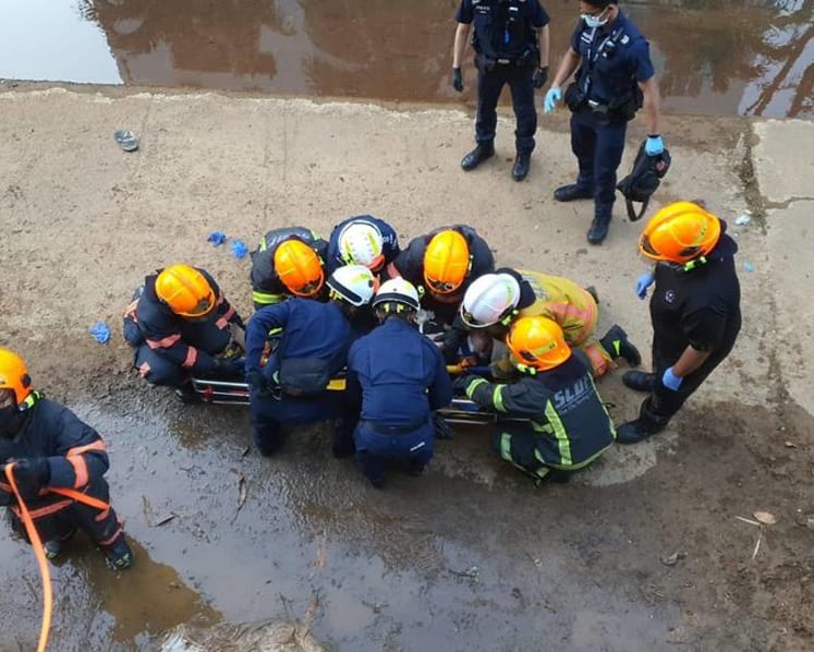 SCDF deploys elite team to rescue injured woman in Jelapang Road canal