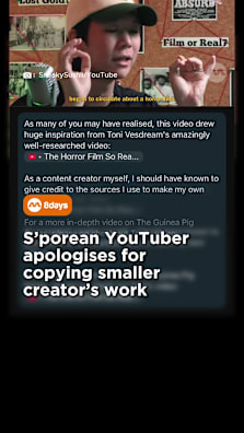 Denmark-based Bulgarian YouTuber Toni Vesdream noticed striking similarities between his video and that of Singaporean creator Sneaky Sushii's video #8dayssg #8dayssgtrending #youtuber #sneakysushii #apology 
