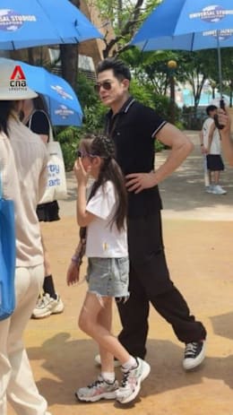HK actor Aaron Kwok spotted with family at USS, Singapore Zoo