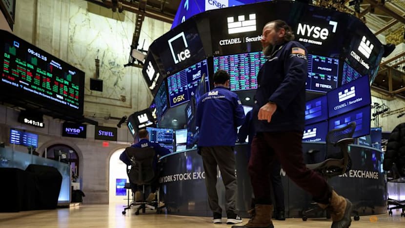 Stocks rise to record on earnings optimism, dollar hits four-year low