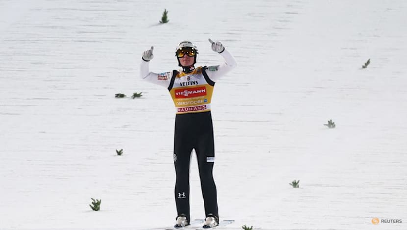 Ski Jumping- Slovenia's Prevc sets pace in Four Hills with Oberstdorf victory