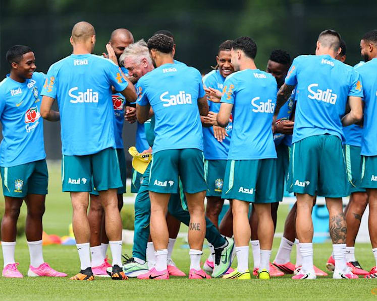 Neymar still absent from Brazil training as squad celebrate Ancelotti's birthday