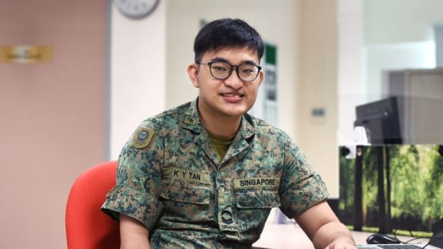 理解问答：独臂男生完成国民服役