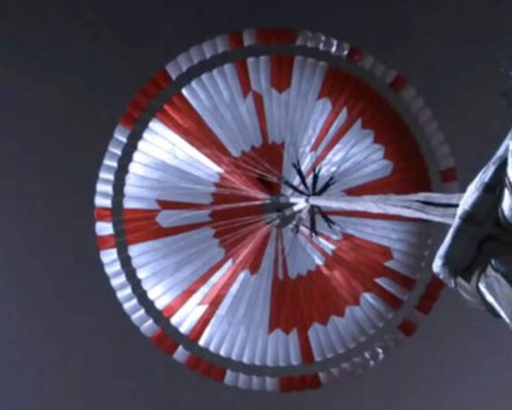 Mars rover's giant parachute carried secret message