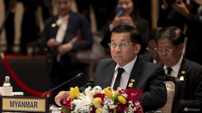 Myanmar junta chief meets foreign leaders, UN says military choking aid