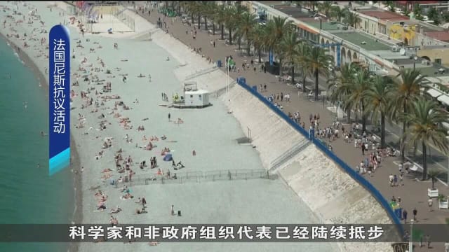 法国尼斯抗议活动 要求联合国海洋大会保护海洋等诉求