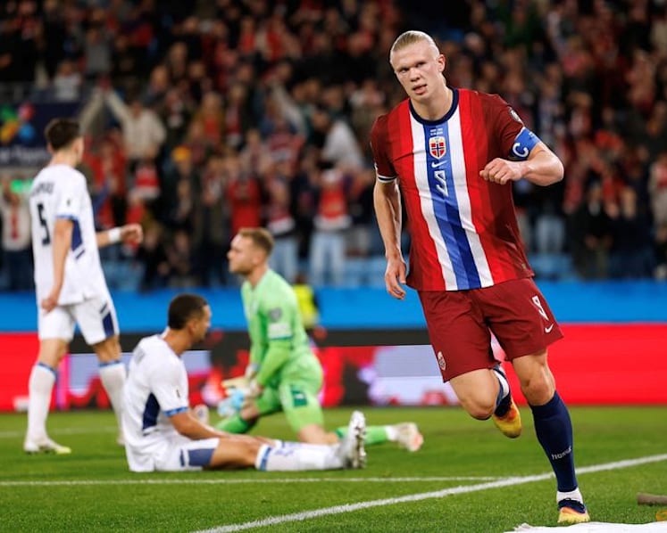 Norway sweep Israel aside 5-0 as Haaland scores hat-trick