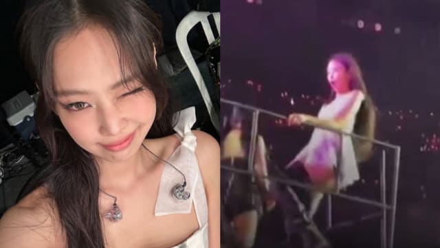 栏杆没锁好　Jennie高空唱一半险坠落