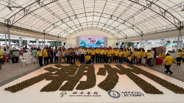用6562颗粽子拼出最大字图 潮安会馆刷新世界纪录