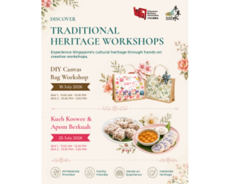 Discover Singapore's Creative & Culinary Heritage in Chinatown Singapore with Family-Friendly Weekend Workshops