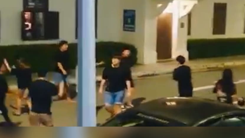 Police looking into 10-person brawl outside Katong Square