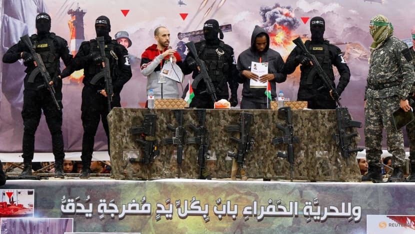 Hamas frees six Israeli hostages in latest transfer under truce Hamas frees six Israeli hostages in latest transfer under truce