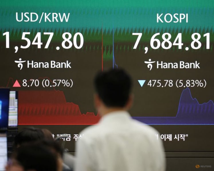 South Korea's KOSPI craters over 8% as Fed fears spark tech rout
