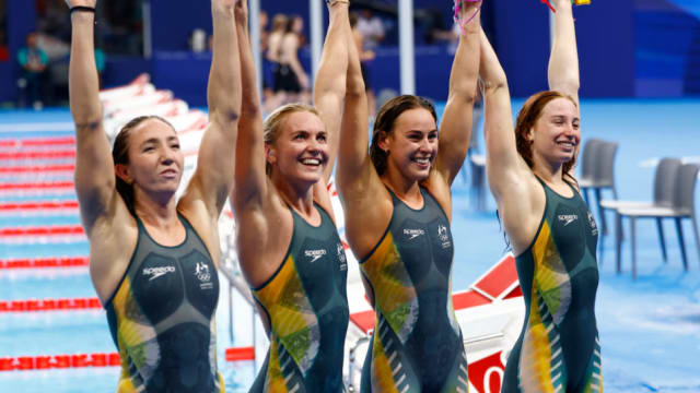 澳洲女团刷新奥运纪录 4X200米自由泳接力赛摘金