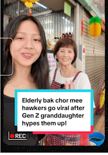 Hawkers Nicky and Juliana are well-known in their Circuit Road neighbourhood for selling delicious bowls of bak chor mee at just $2.50, but the couple also recently enjoyed some internet fame when their Gen Z granddaughter, Kaeia, started posting about her ah gong and ah ma on socials!  Kaeia hopes that the online support from netizens can convince her grandparents to pass their bak chor mee recipe to her 🫶❤️ #8dayseathawker #bakchormee #sgfood #tiktoksg 