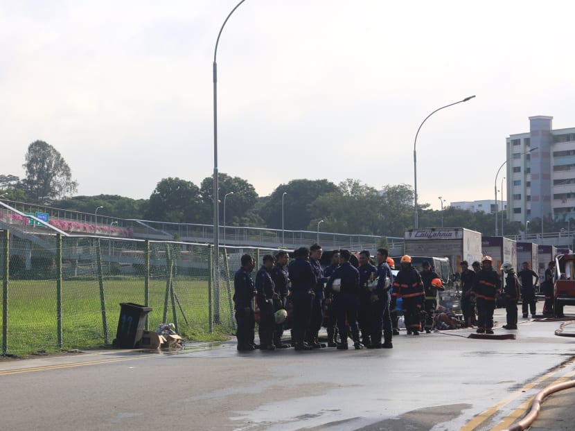 Massive fire put out at Toa Payoh Industrial Park