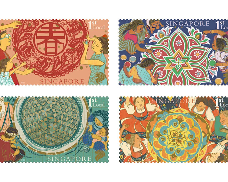 New stamps issued to commemorate Singapore’s key cultural festivals