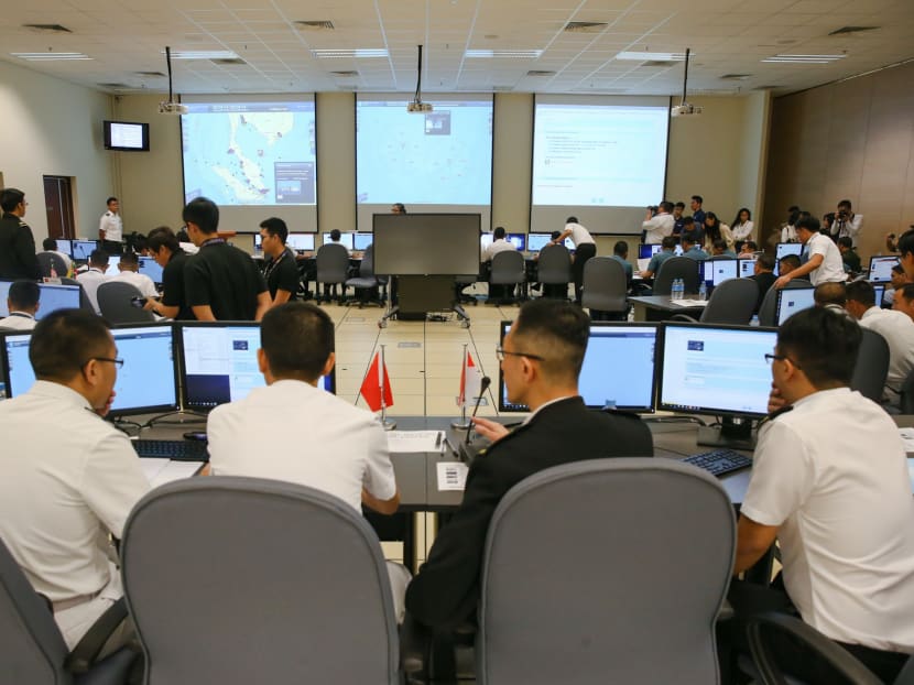 A two-day table-top exercise held in Singapore on Aug 2 and Aug 3 at the Republic of Singapore Navy’s Multinational Operations and Exercises Centre at Changi Naval Base involved more than 40 personnel from the 10 Asean member states and China. A two-day table-top exercise held in Singapore on Aug 2 and Aug 3 at the Republic of Singapore Navy’s Multinational Operations and Exercises Centre at Changi Naval Base involved more than 40 personnel from the 10 Asean member states and China.