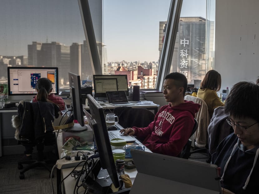 A startup incubator in Beijing’s Zhongguancun area, known as China’s Silicon Valley. Photo: The New York Times