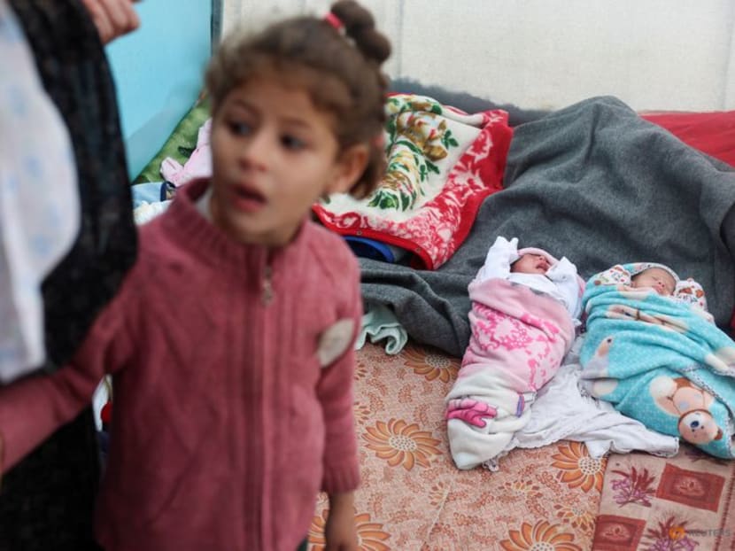 Unwashed and underfed, babies born into Gaza war face hardship in tents