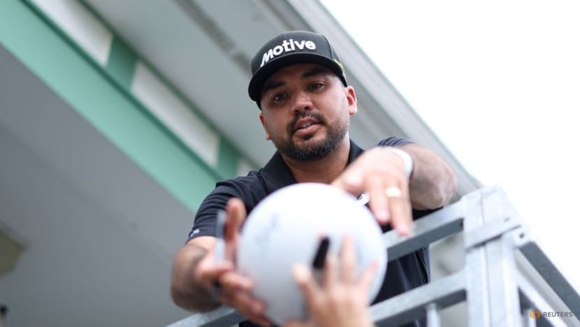 Aussie Day sports American stars and stripes shorts at US Open