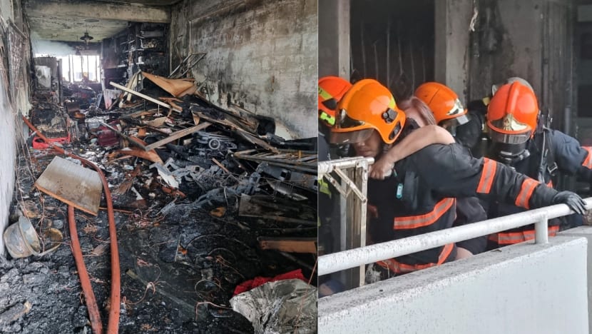 Bedok North fire that killed toddler, her father and their flatmate started by unattended lit cigarette: Coroner