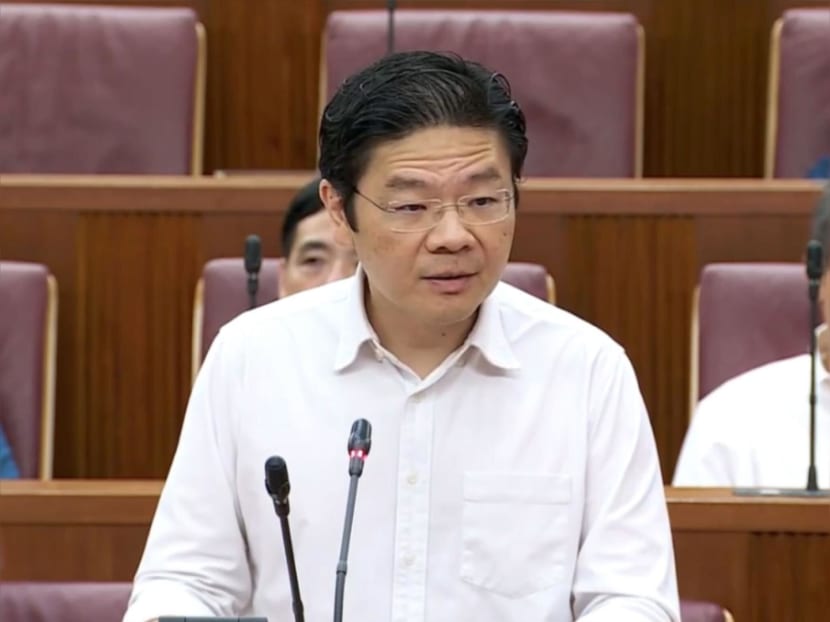 Deputy Prime Minister Lawrence Wong speaking in Parliament on April 21, 2023. Deputy Prime Minister Lawrence Wong speaking in Parliament on April 21, 2023.