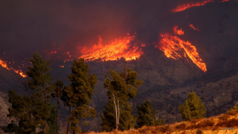Fast-growing wildfire breaks out north of Los Angeles, forces evacuations Fast-growing wildfire breaks out north of Los Angeles, forces evacuations