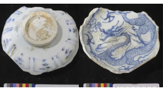 我国海域发现14世纪沉船内 载有大批罕见元青花瓷