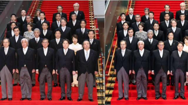 从邋遢变整洁 日本承认新内阁合照有修图