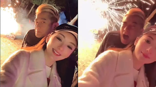 情人节放闪差点乐极生悲，郭富城、方媛险被烟火炸伤！