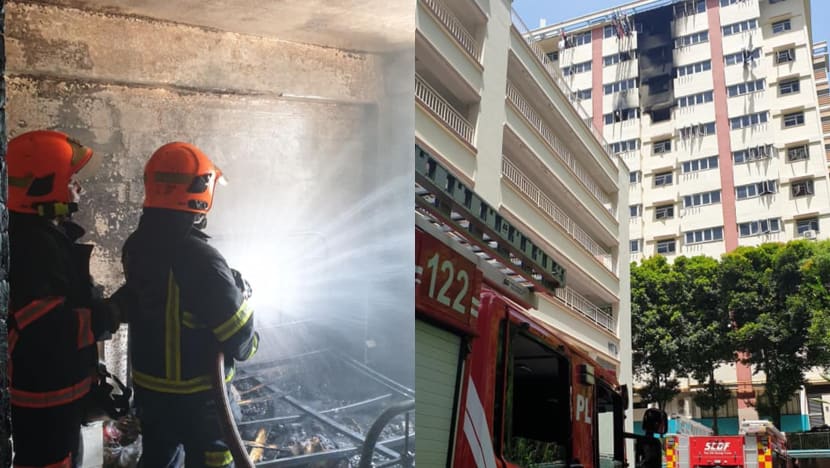 35 evacuated after fire breaks out in Jalan Bukit Merah flat 