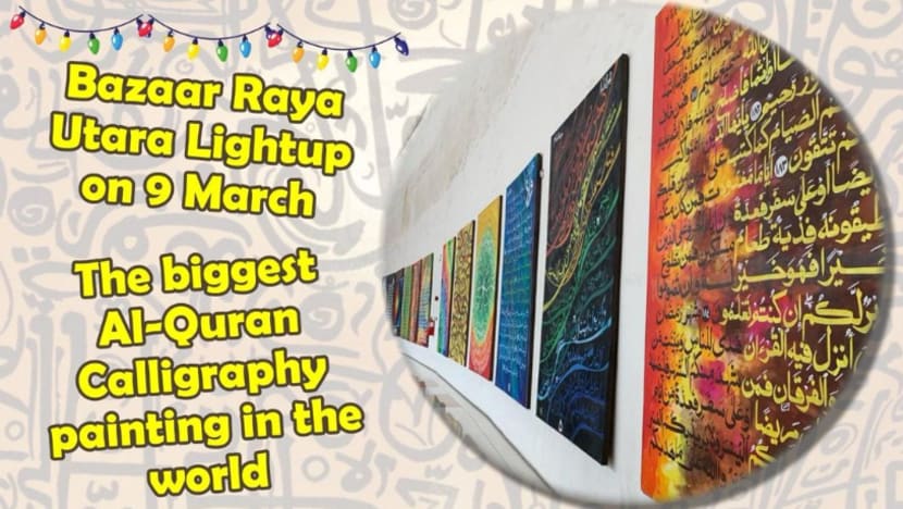  Pameran lukisan al-Quran "terbesar di dunia" di Bazar Raya Utara@Woodlands Town