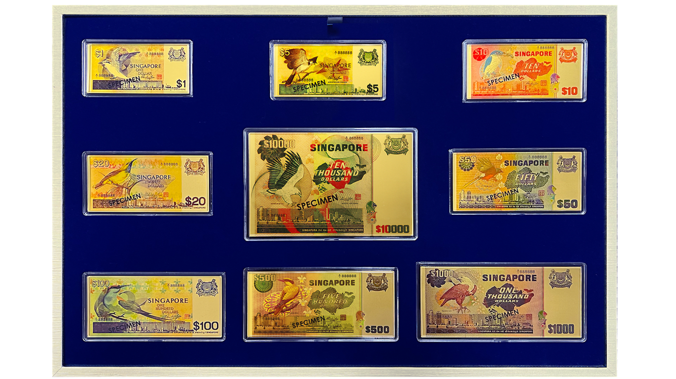 造币厂推出一系列收藏品庆SG60 包括已停止发行新加坡飞禽系列纸钞纪念品套装- 8world