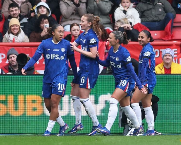 Electric James steers Chelsea to Women's League Cup final win over Manchester United