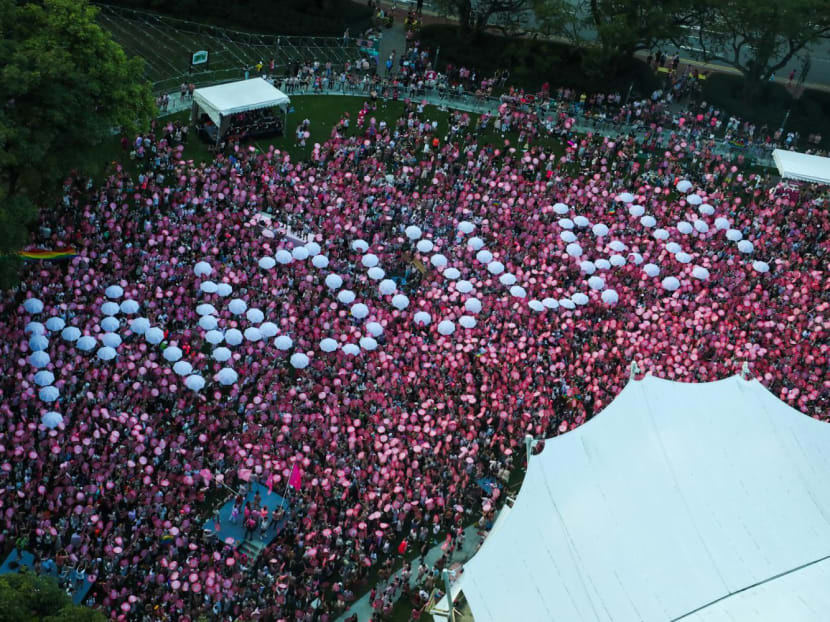 The Pink Dot rally, held in support of the lesbian, gay, bisexual, transgender and queer (LGBTQ) community, was attended by thousands of people on June 18, 2022, after the physical event could not take place in 2020 and 2021 due to the pandemic. The Pink Dot rally, held in support of the lesbian, gay, bisexual, transgender and queer (LGBTQ) community, was attended by thousands of people on June 18, 2022, after the physical event could not take place in 2020 and 2021 due to the pandemic.
