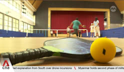 Mountbatten residents try out 'silent pickleball' made of foam to cut noise disturbance