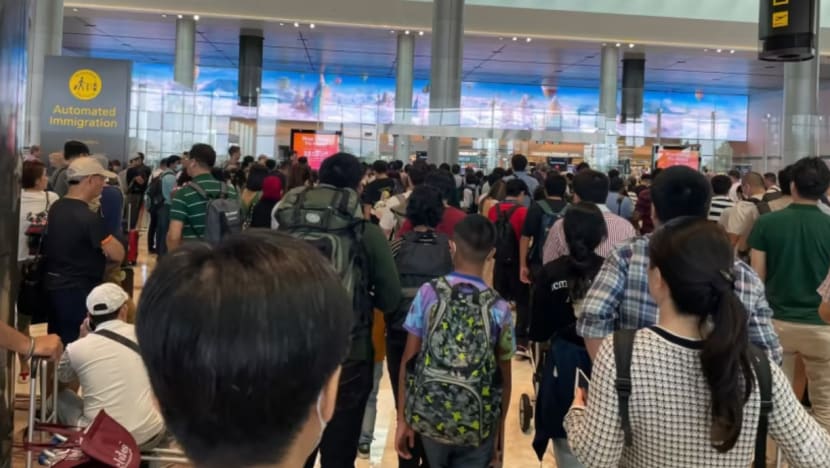 System issue disrupts immigration clearance at Singapore's Changi Airport, land checkpoints