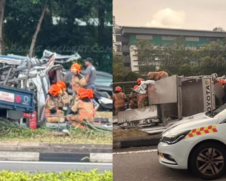 Driver dies in accident involving two lorries on Braddell Road