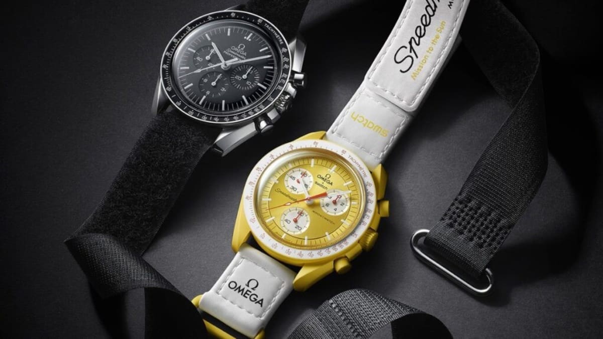 Omega and Swatch are dropping a fancy gold version of the 