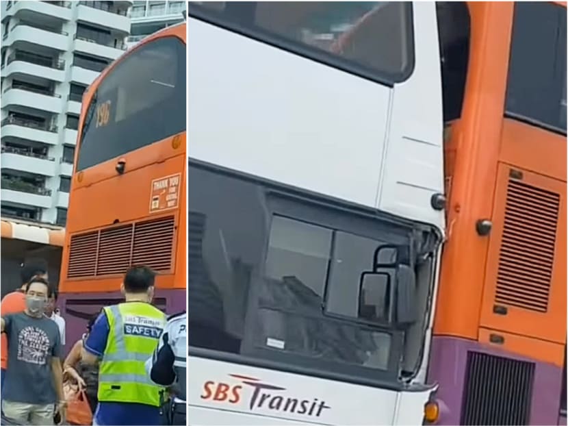 Scenes along Marine Parade Road on Dec 10, 2022, after an accident in front of a bus-stop.