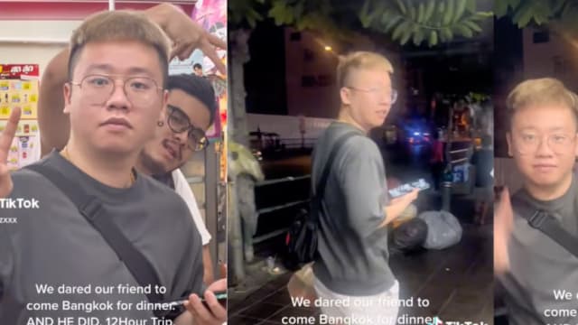 因朋友一句话 狮城男飞到泰国吃晚餐
