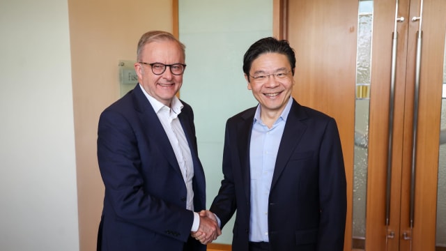 澳洲总理到访我国同黄总理茶叙 重申新澳良好双边关系