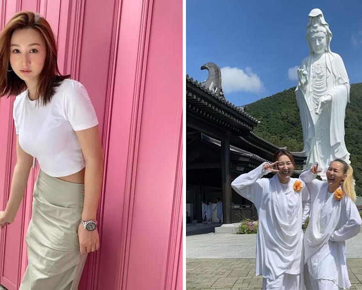 TVB actress Samantha Ko criticised for taking cheeky photos in front of Goddess of Mercy statue