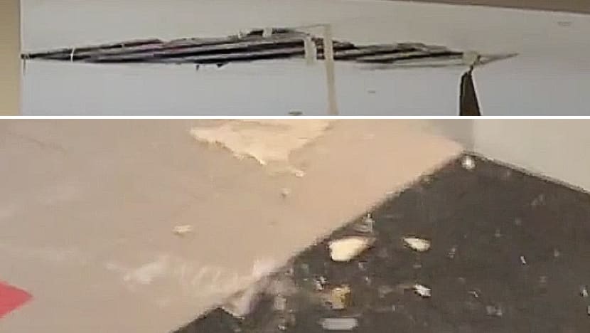 Water leakage at Nex shopping mall causes parts of ceiling to fall; some tenants had to suspend operations