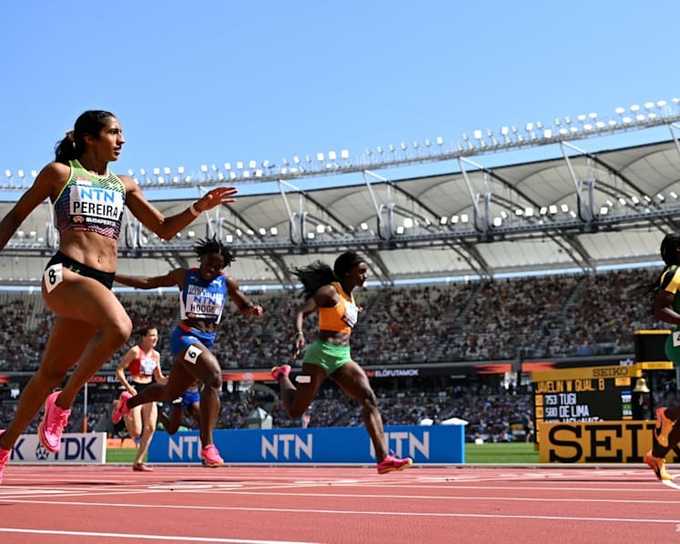 Shanti Pereira sets new 200m national record, qualifies for World Championships semis