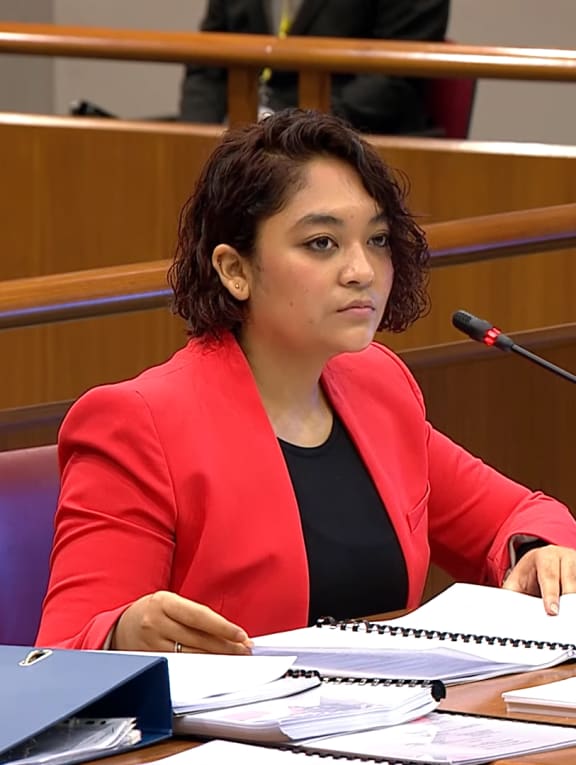 Former Member of Parliament (MP) Raeesah Khan at a Committee of Privileges hearing on Dec 22, 2021.