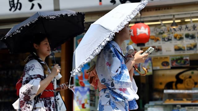 日本部分地区气温 连续四天突破摄氏40度
